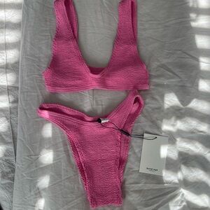 Bond-eye scout crop (top) and sinner brief candy pink authentic crinkle